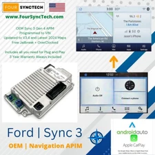 Ford Sync 3 Updated, Programmed and Jailbroken APIM Module (OEM) Navigation 2024
