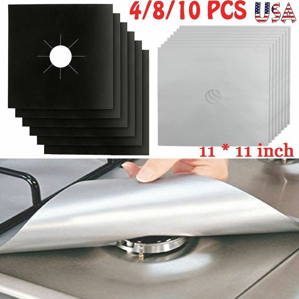 8 Pcs Stove Burner Covers, Gas Stove Burner Liners,non-stick