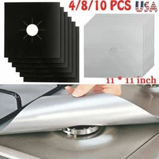 Gas Range Stove Top Burner Cover Protector Reusable Liner Clean Cook Non-stick
