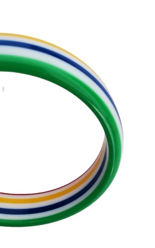 Brazalete Brazalete LUCITE Vintage Arco Iris Multicolor Laminado - Imagen 4 de 6