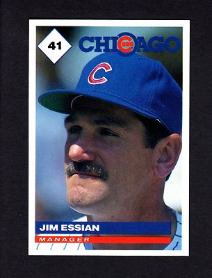 #41 JIM ESSIAN, Cubs ~ 1991 Marathon Gas/Oil regional card (blank back)