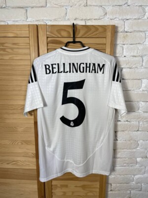 BELLINGHAM #5 REAL MADRID JERSEY HOME FOOTBALL SOCCER SHIRT