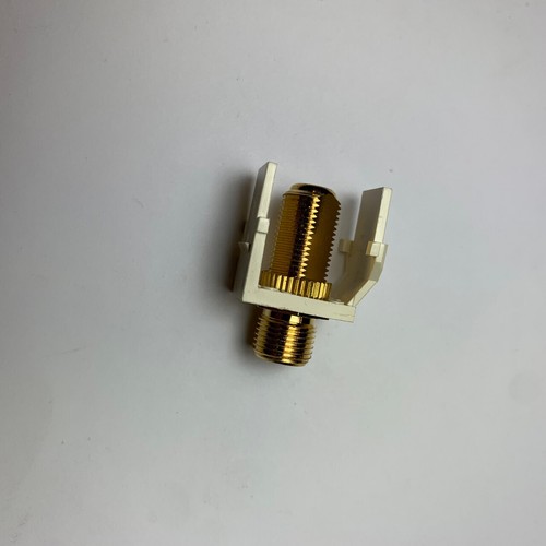 Leviton 40831-BA Almond F-Type Gold QuickPort Snap-In Modules 25 Pack - Picture 2 of 2