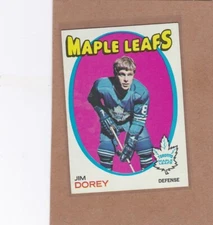 1971-72 TOPPS HOCKEY JIM DOREY #57 MAPLE LEAFS EX+ *A19022