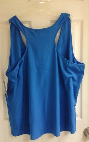 Hype Tank Top, junior girls plus size 1X, blue, racer back, light weight NWT - Picture 2 of 4