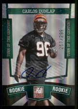 2010 Donruss Elite Turn of the Century AUTO #123 Carlos Dunlap /299