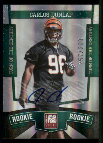 2010 Donruss Elite Turn of the Century AUTO #123 Carlos Dunlap /299 - Picture 1 of 2