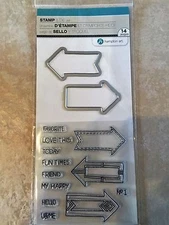 Hampton Art Clear Stamp and Die Set Color Me Arrows SC0786 NEW