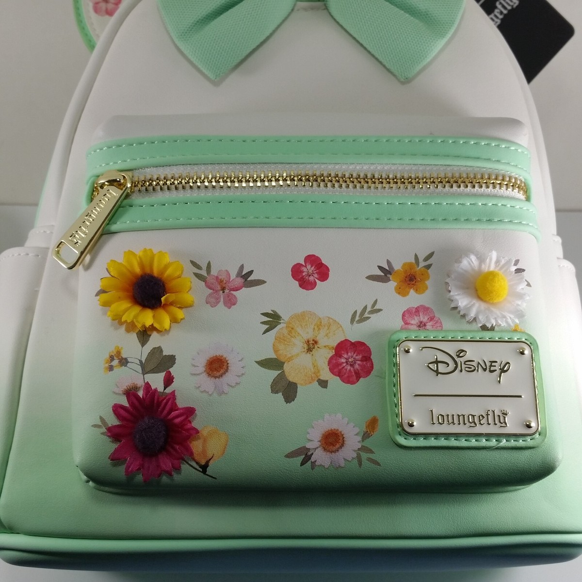 Loungefly Disney Minnie Mouse Pressed Flower Bow Mini Backpack  Loungefly Disney Minnie Mouse Pressed Flower Bow Mini  main image 4