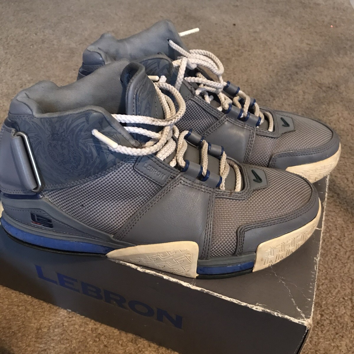 lebron 2 grey blue