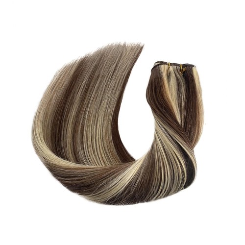 Sew in Weft Human Hair Extensions Double Weave Real Human Hair Bundles Straight - Picture 81 of 94