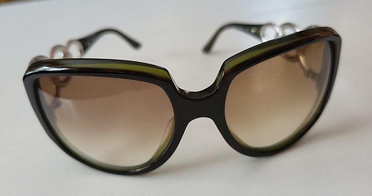 Salvatore Ferragamo Olive and Tan Sunglasses Salvatore Ferragamo Women main image 2