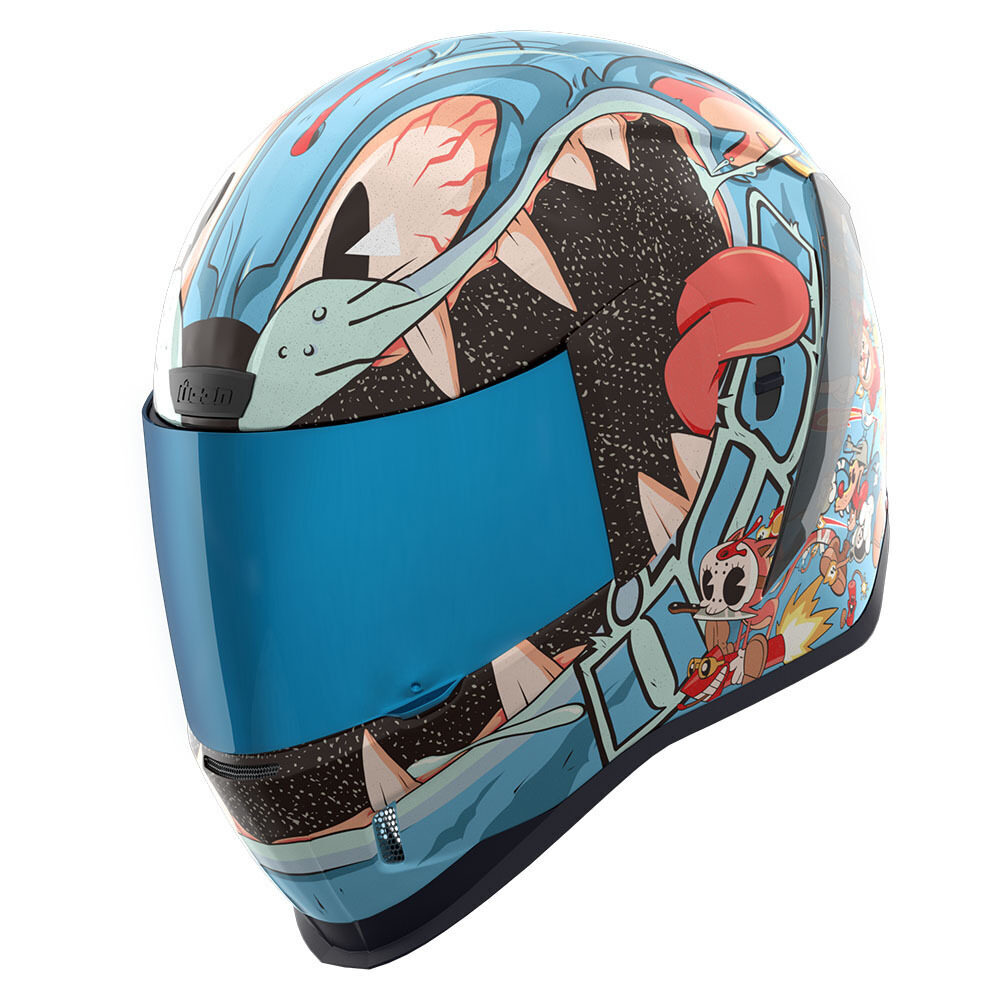 Icon Airform MIPS 9 Lives Glow-in-the-Dark Motorcycle Helmet - All