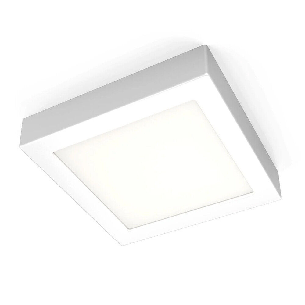 LED Deckenleuchte Aufbaupanel quadratisch 17cm Weiß 12W 900lm Lampe warmweiß