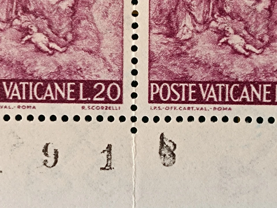 Vatican Stamps 1966,Sheet of 50,Sc A134,Signed ERROR-Sheet #,Horizontal WM, MNH - Image 3 of 4