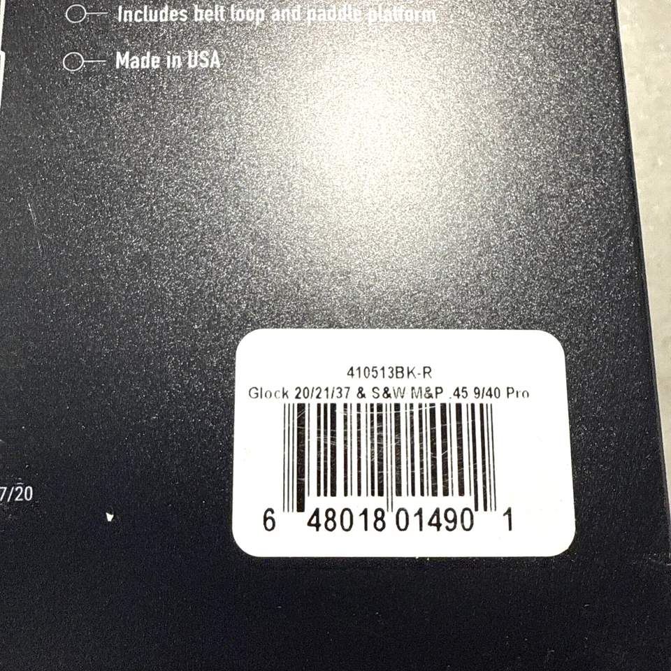 Blackhawk Serpa Glock 20/21/37/S&W/M&P CQC Paddle Holster Right 410513BK-R *NEW* - Image 4 of 4