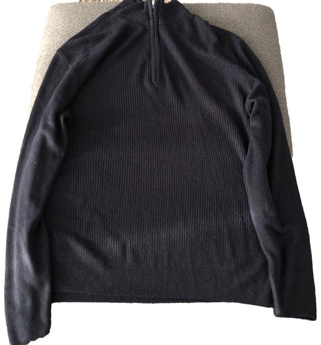 Weatherproof Vintage Men's Soft Touch Quarter-Zip Sweater Mock Neck black XL - 第 1/2 張圖片