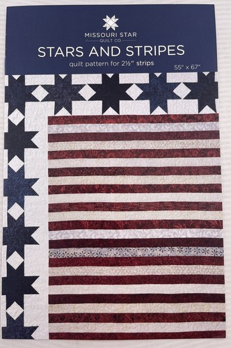 Stars And Stripes Quilt Pattern for 2-1/2" Strips by Missouri Star Quilt Co.
