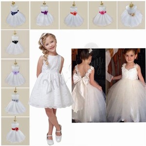 Flower Girl Bridesmaid Dresses Birthday Wedding Formal Pageant Graduation Gown