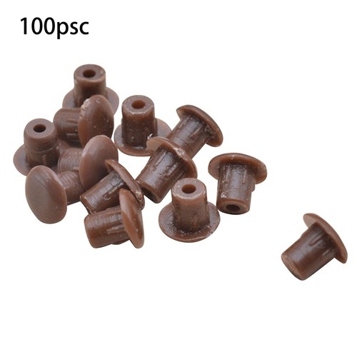 100 Stück Kunststoff Lochstopfen Rund Knopfstopfen Schraubverschluss für Bücherregale Schränke - Bild 6 von 11