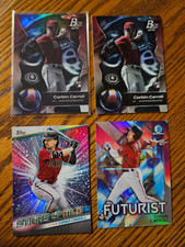 Corbin Carroll (2) 2023 Bowman Platinum RC +2024 Stars MLB +2021 Chrome Futurist