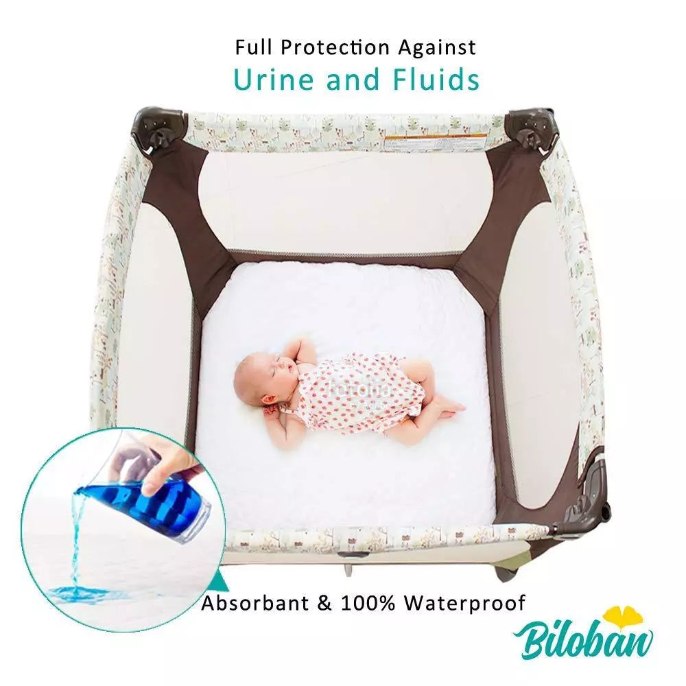 Pack and play waterproof mattress cover top