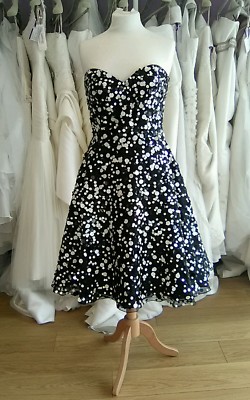 princess polly baby blue dress Jovani evening/party/prom/races dress, Black And White Sequined