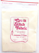 Counted Cross Stitch Fabric 22 Count Ivory 12" X 18" New