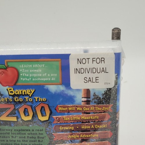 Brand New Sealed Barney - Lets Go to The Zoo VHS Clear Clamshell VHS VCR Tape - Foto 4 di 4