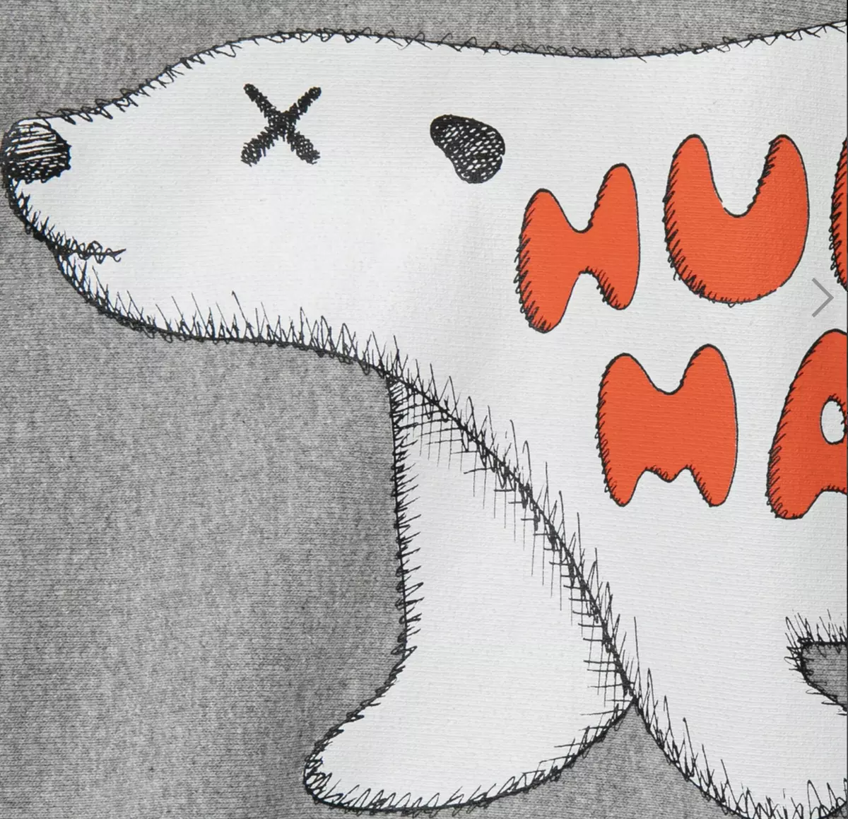 Human Made × Kaws PIZZA HOODIE KAWS #2 Gray size XXL Polar Bear | eBay
