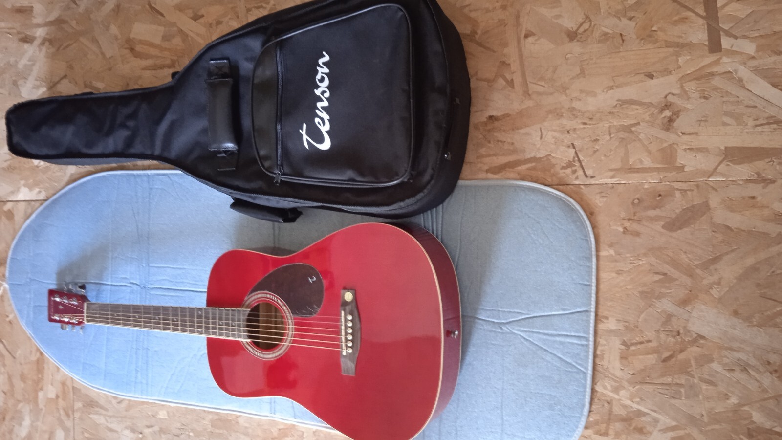 Guitare acoustique folk de voyage mini-dreadnought 3/4 avec housse de transport nylon