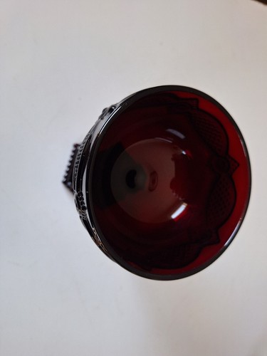 Avon 1876 Cape Cod Ruby Red Champagne Tall Sherbet Goblets 8 Oz. Gothic - Picture 3 of 10