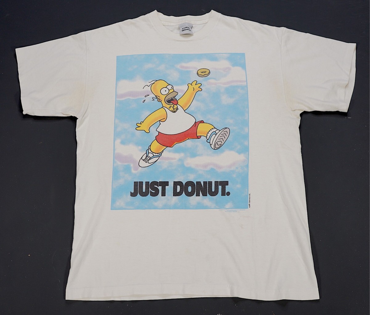 Rare VTG STANLEY DESANTIS Homer Simpson Just Donut Parody 1996 T 