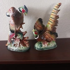 Ucagco Ceramics Japan Pheasants Rare Large 7"