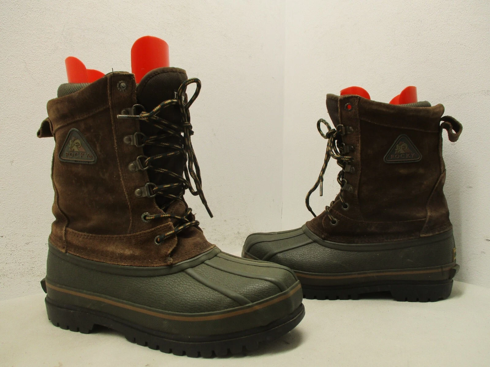 Rocky Brown Leather Lace Up Insulated Snowboots Mens Size 7 M Style 7758
