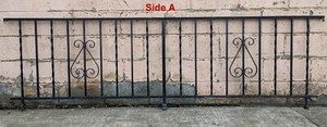 106" Heavy Vintage Antique Old Steel Wrought Iron Metal Handrail Porch Railing