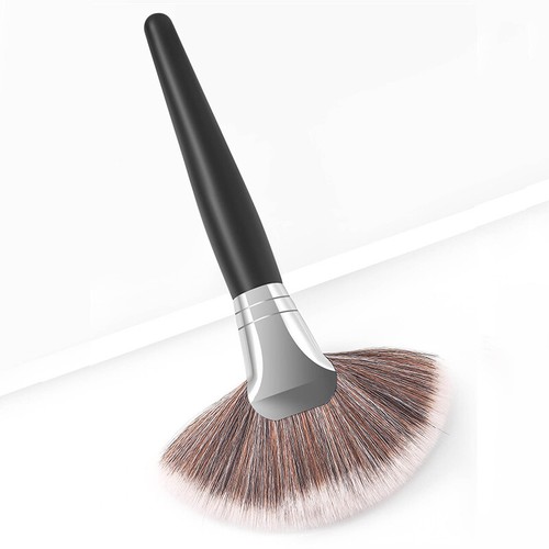 Fan-Shape Makeup Brush Large Flat Highlight Blush Powder Loose Powder Face Brush - Picture 16 of 27