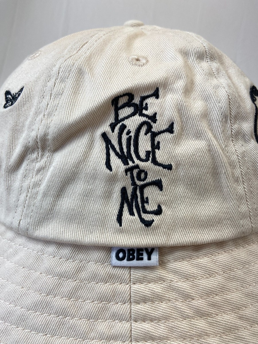 Obey Bucket Hat Embroidered Icon Patterns Tan Black Stylish