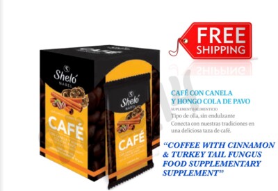 SHELO NABEL COFFEE WITH CINNAMON & TURKEY TAIL FUNGUS 15 SACHETS OF 10g EACH