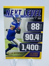 2021 Panini Score Justin Jefferson Next Level Stats Insert Gold Parallel #NL23