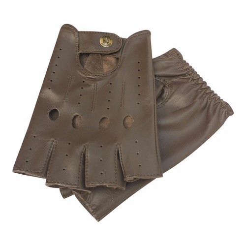Nuevo Estilo Retro Calidad Cuero Suave Guantes de Conducir Sin Dedos Moda - Imagen 44 de 58