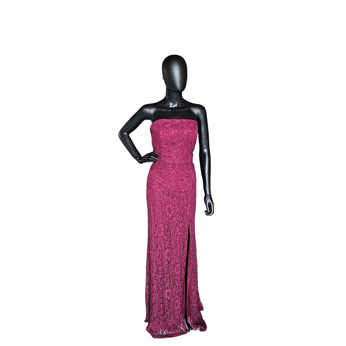 sangria bridesmaid dress color Sequin Chiffon High-Slit Gown Backless Strappy A-Line Party Dress   Dresslittly