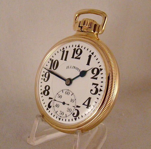 ILLINOIS "BUNN SPECIAL" 21j 10k GOLD FILLED OPEN FACE 16s RAILROAD POCKET WATCH - Picture 4 of 12
