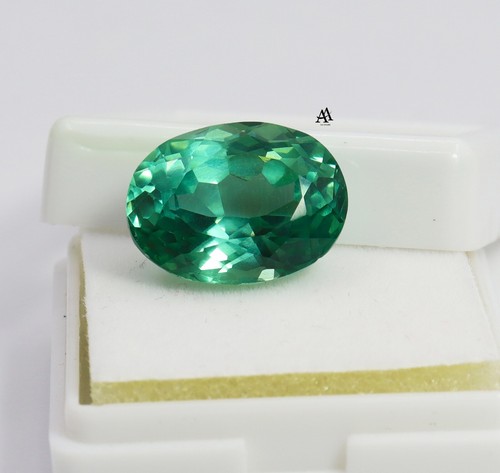 Certified 16.60 Ct Natural UNHEATED Bi color Copper Bearing Paraiba Tourmaline - Picture 6 of 8