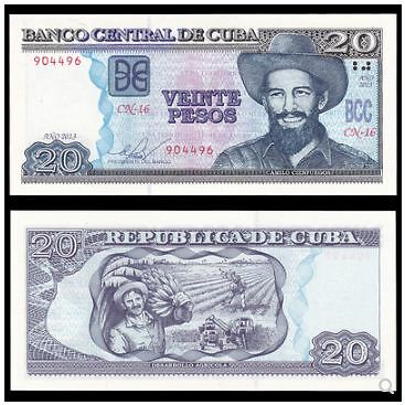 Cba Banknote 20 Peso (UNC) 全新 古巴 20比索 2013年 P-122h - Picture 1 of 1