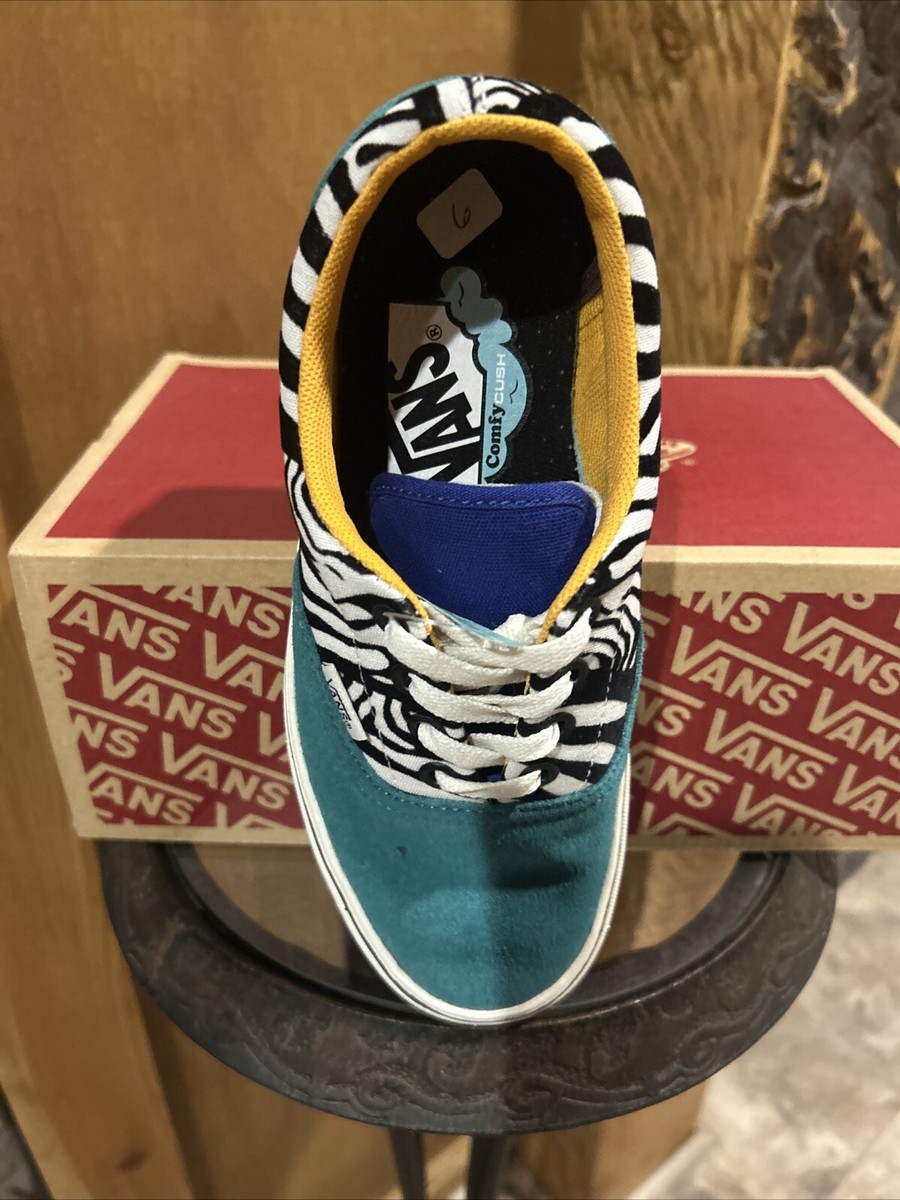 VANS Comfycush Era Zebra Tidepool Surf Web Womens Casual Shoes