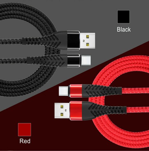 Nylon Charger Lead Type C Cable For Samsung Galaxy S20 S10 S9 S8 A51 A71 USB C - Picture 4 of 16
