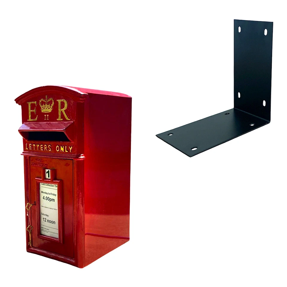 Royal ER II Letters Only Mailbox in Red Cast Iron – Wall Mounted or Standing - Image 2 of 4