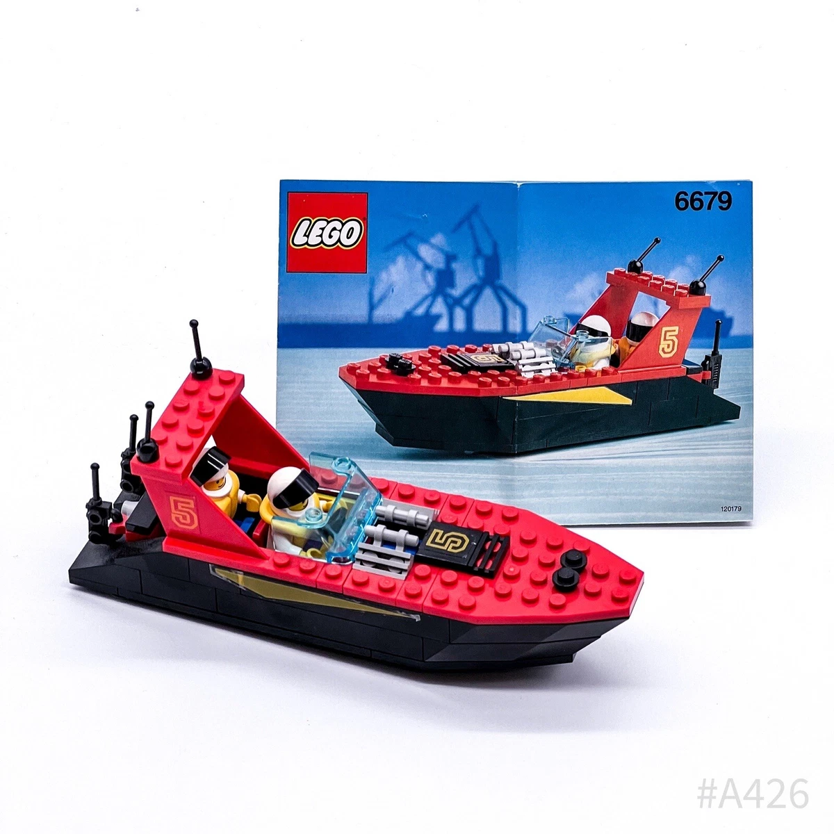 LEGO City 6679 Speedboat 1991 with Instructions 2 Figurines