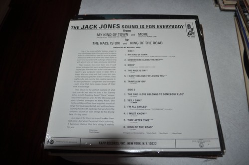 Jack Jones ~ My Kind Of Town LP Vinyl Kapp Record KS-3433 VG - Picture 2 of 2